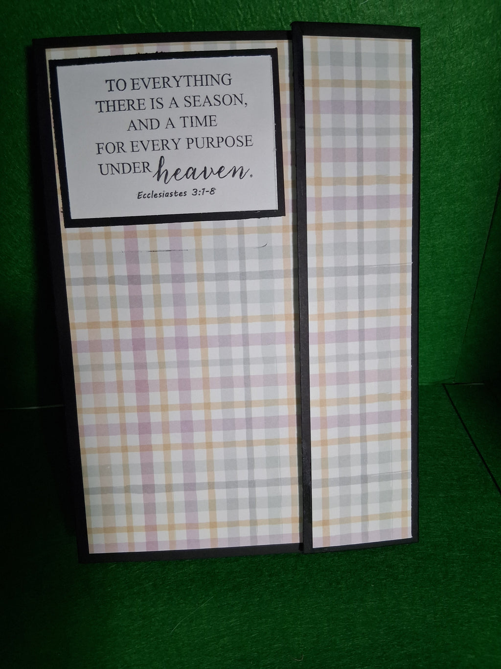 Purple Plaid w/ Bible Verse Desk Organizer