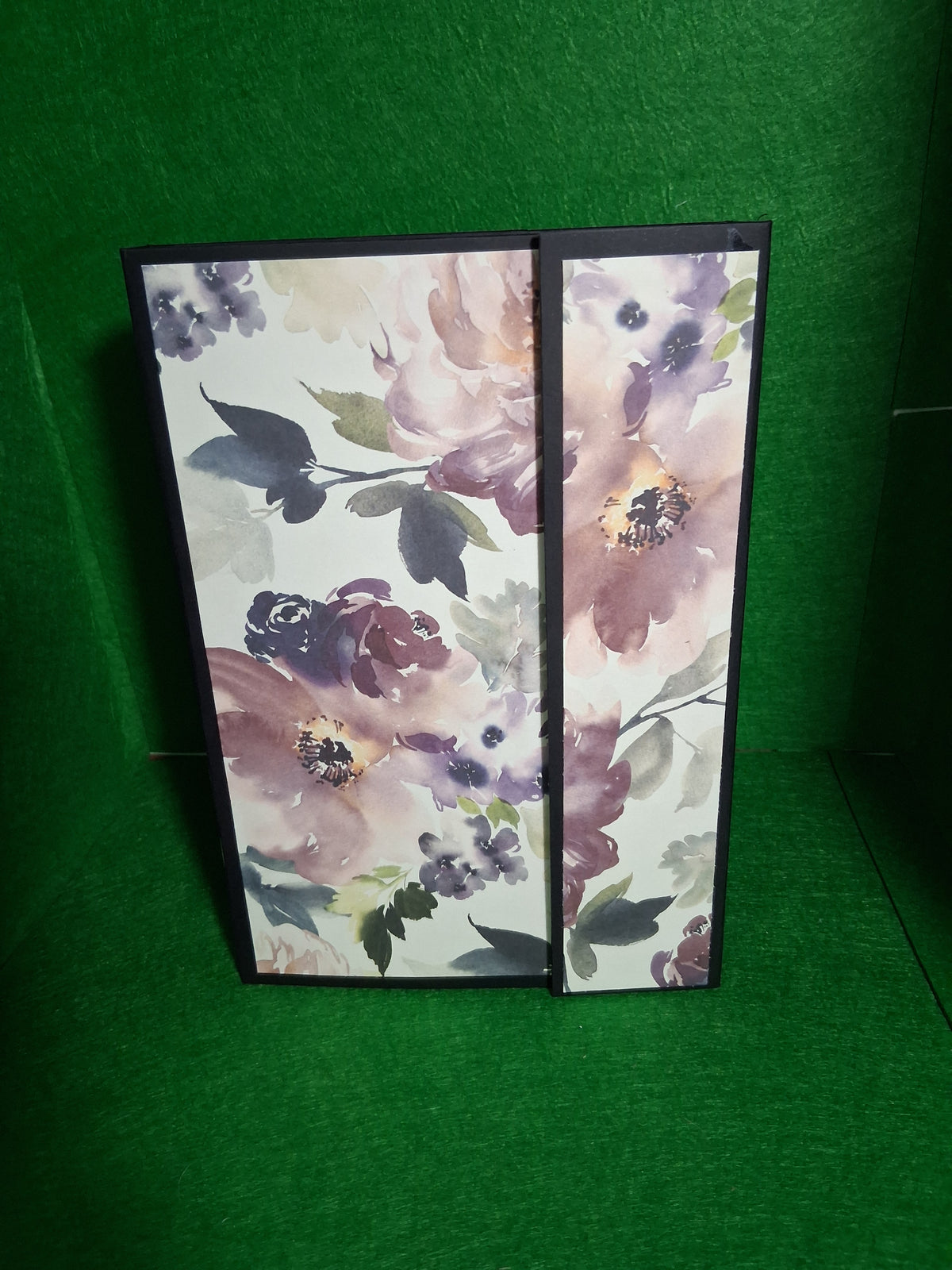 Purple Flowers on Cream Background