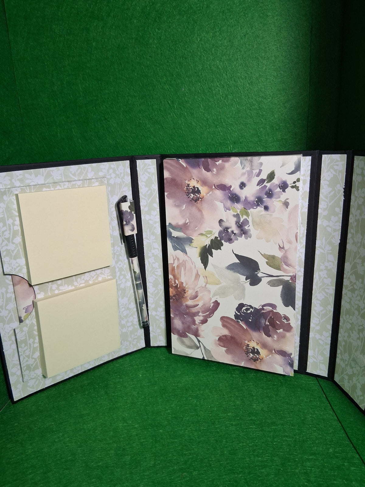 Purple Flowers on Cream Background