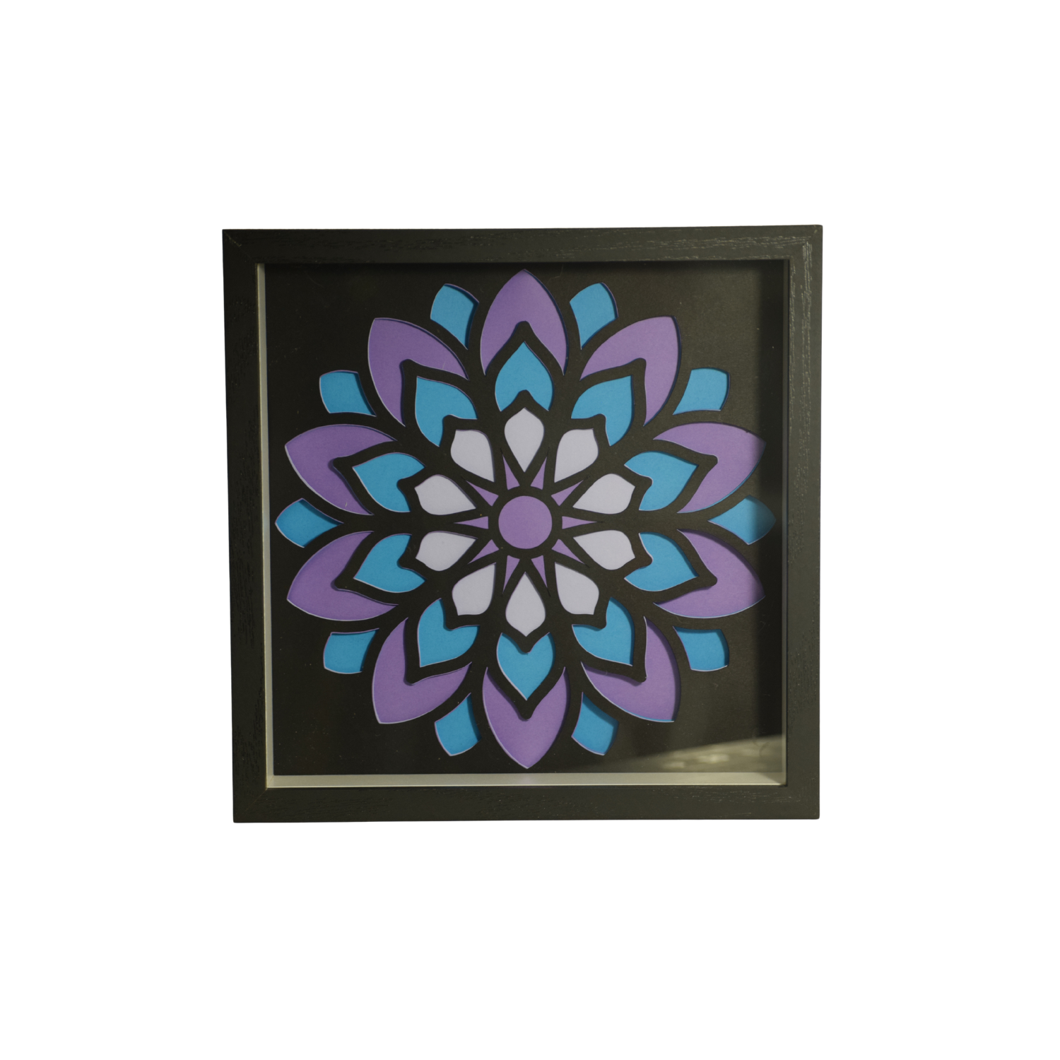 Blue and Purple Mandala Shadowbox