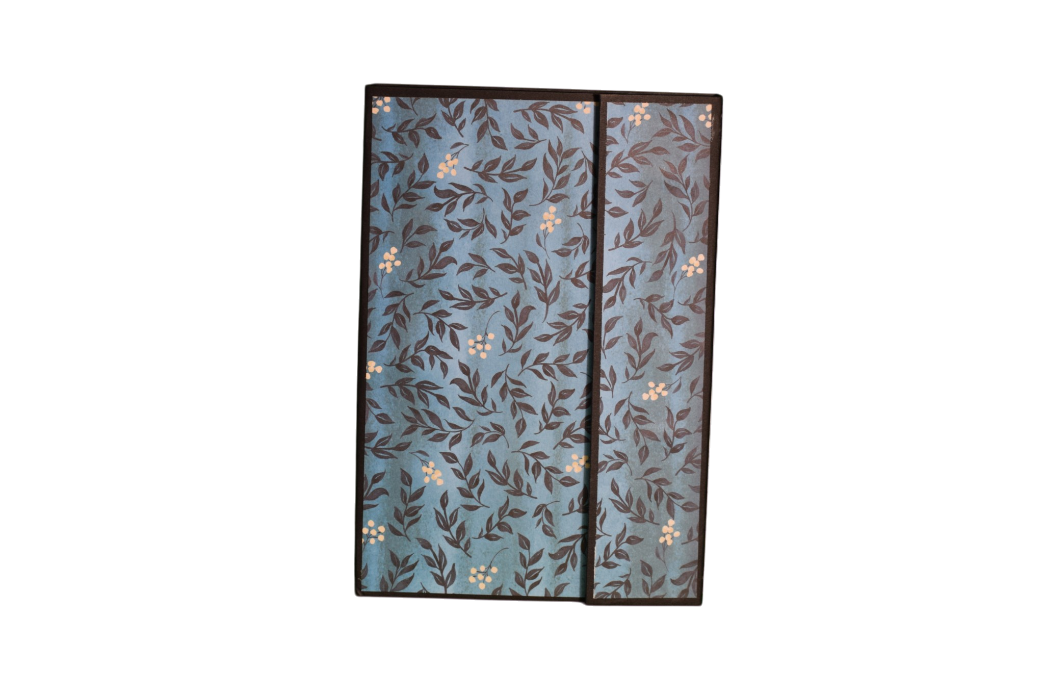 Blue with White Flowers Desk Organizer with a Calculator