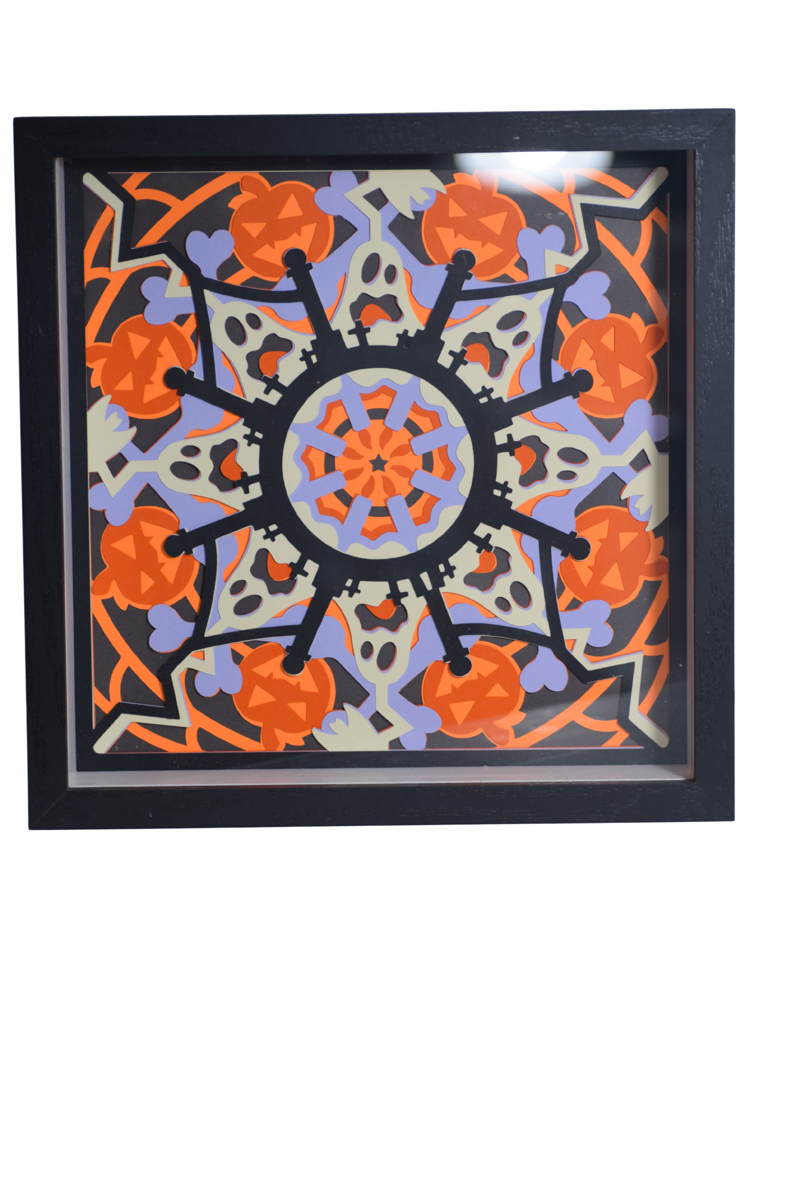 Ghosts and Pumpkins Shadowbox