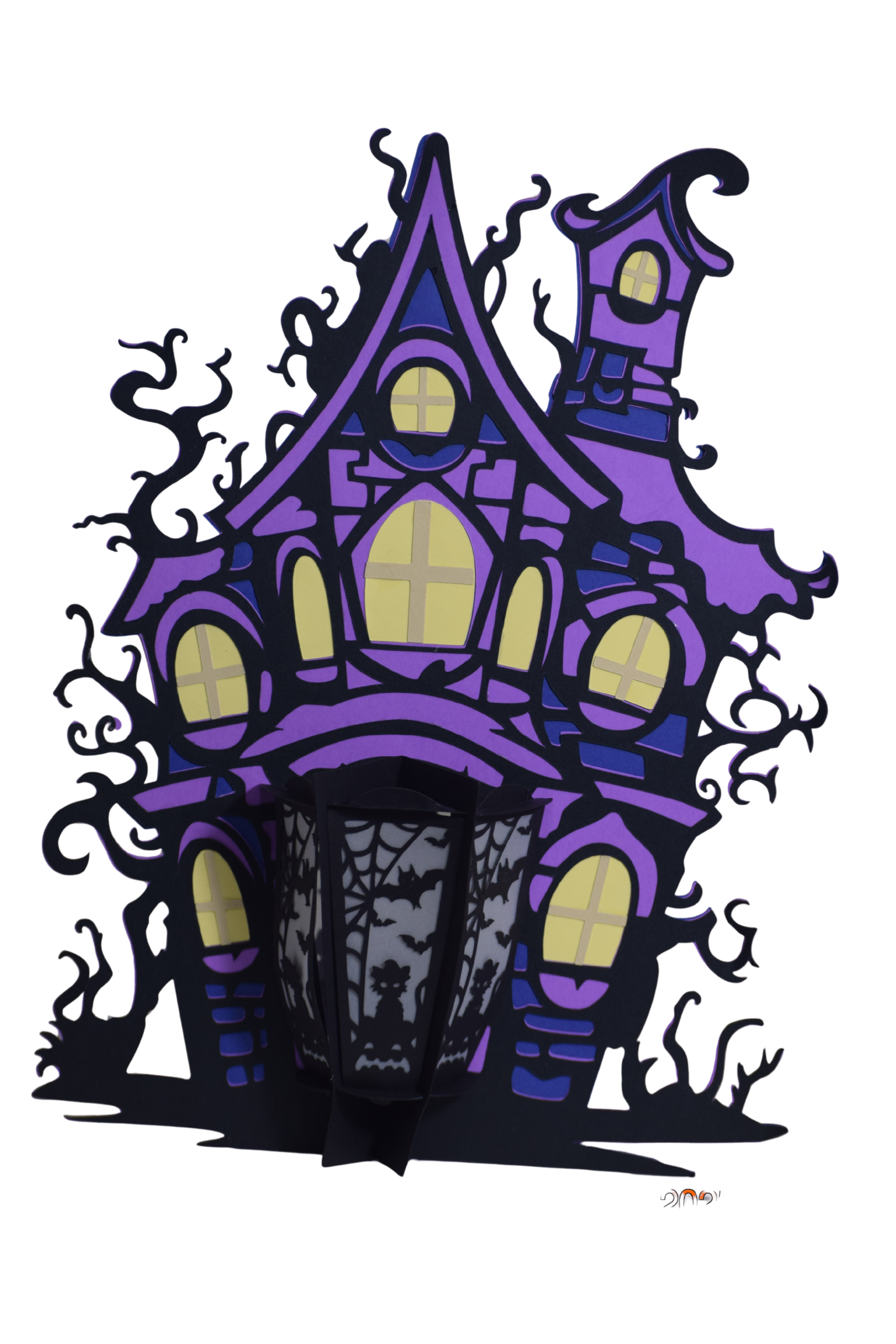 Purple Haunted House Lantern