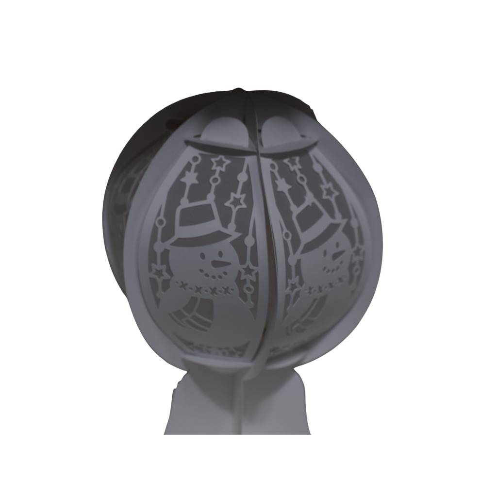 Snowman in a Snowglobe Lantern