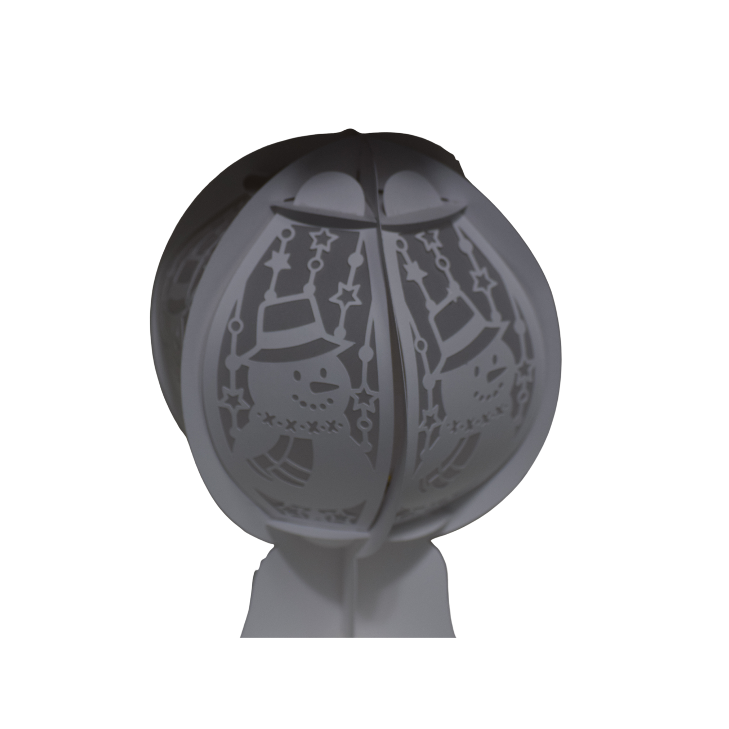 Snowman in a Snowglobe Lantern