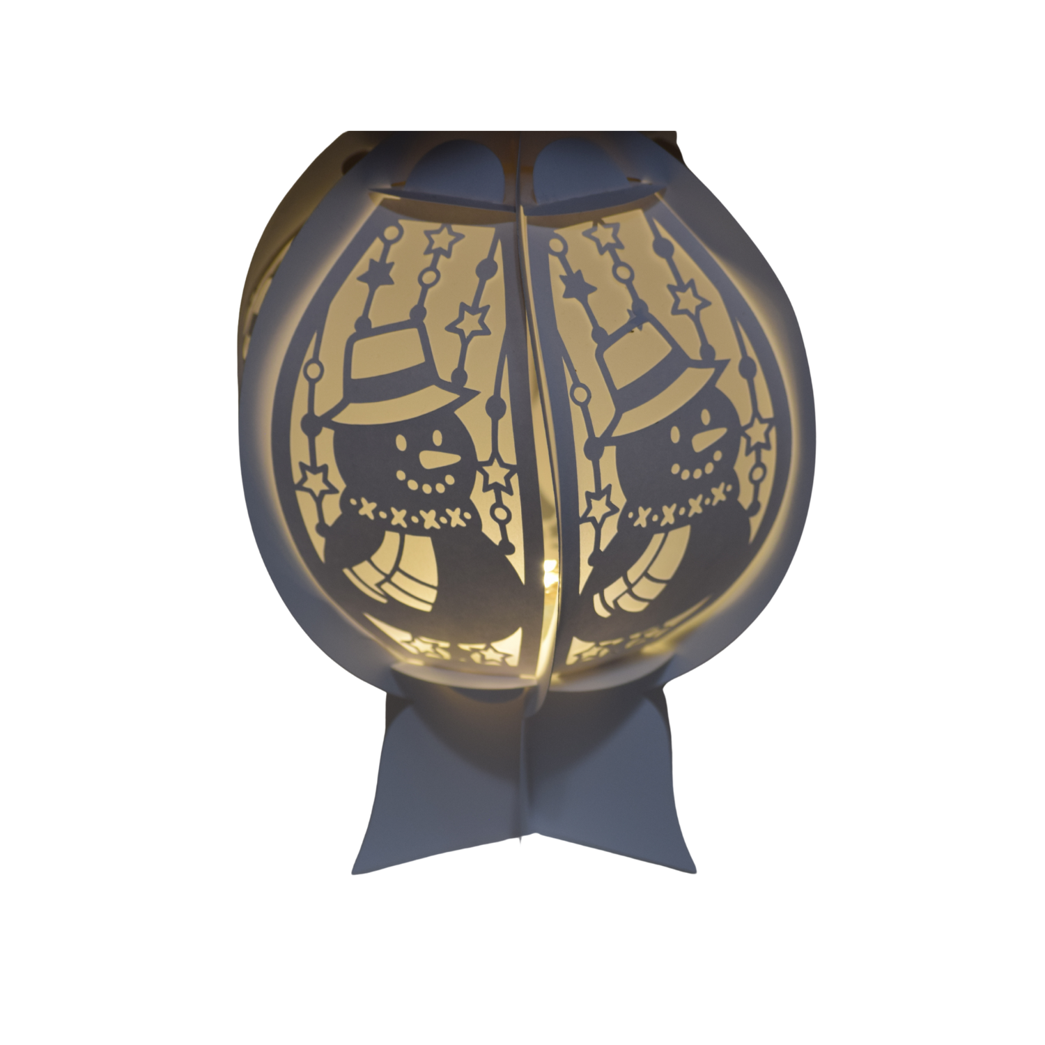 Snowman in a Snowglobe Lantern